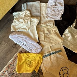 Designer Purse and Shoe Covers/Bags 21 total